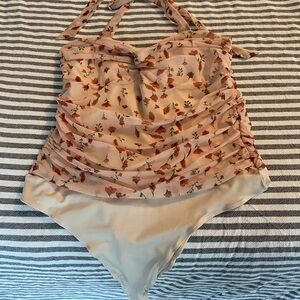 Lulu’s Floral pink body suit - Size Large